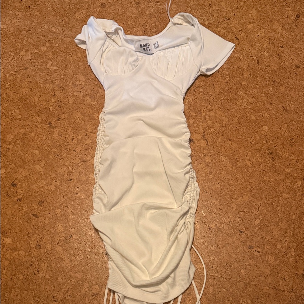 Princess Polly White Ruched Mini Dress